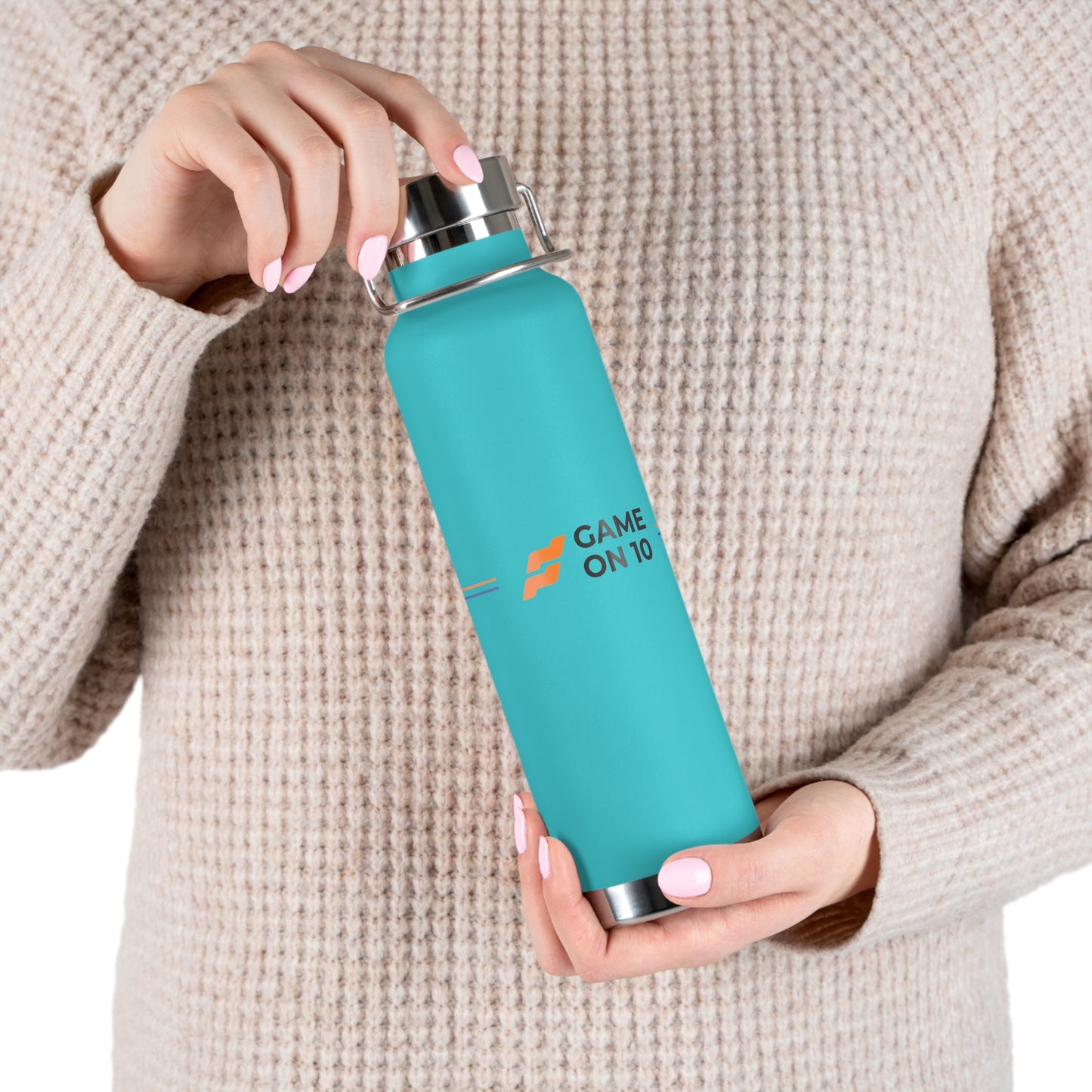 Game on 10 Copper Insulated Water Bottle