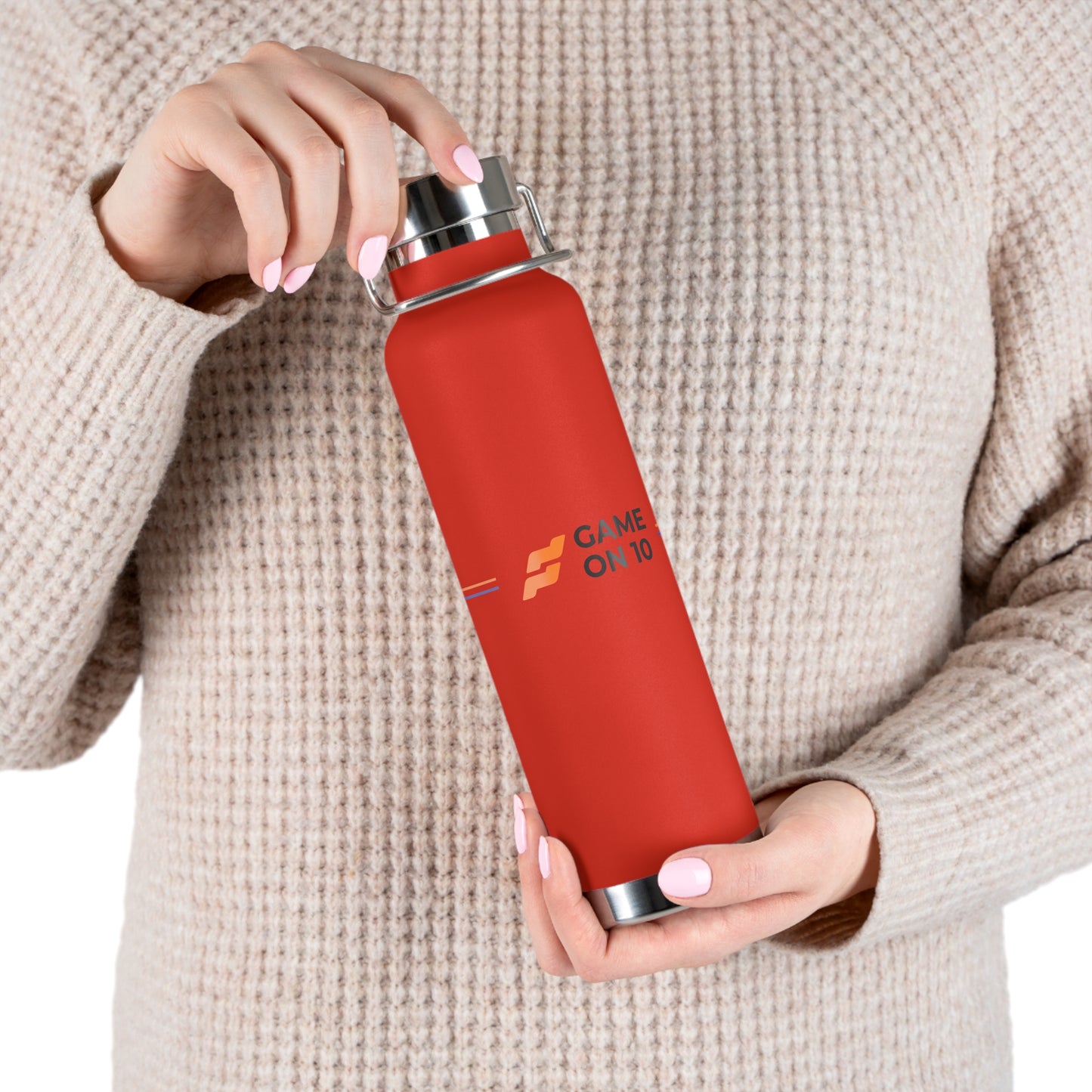 Game on 10 Copper Insulated Water Bottle
