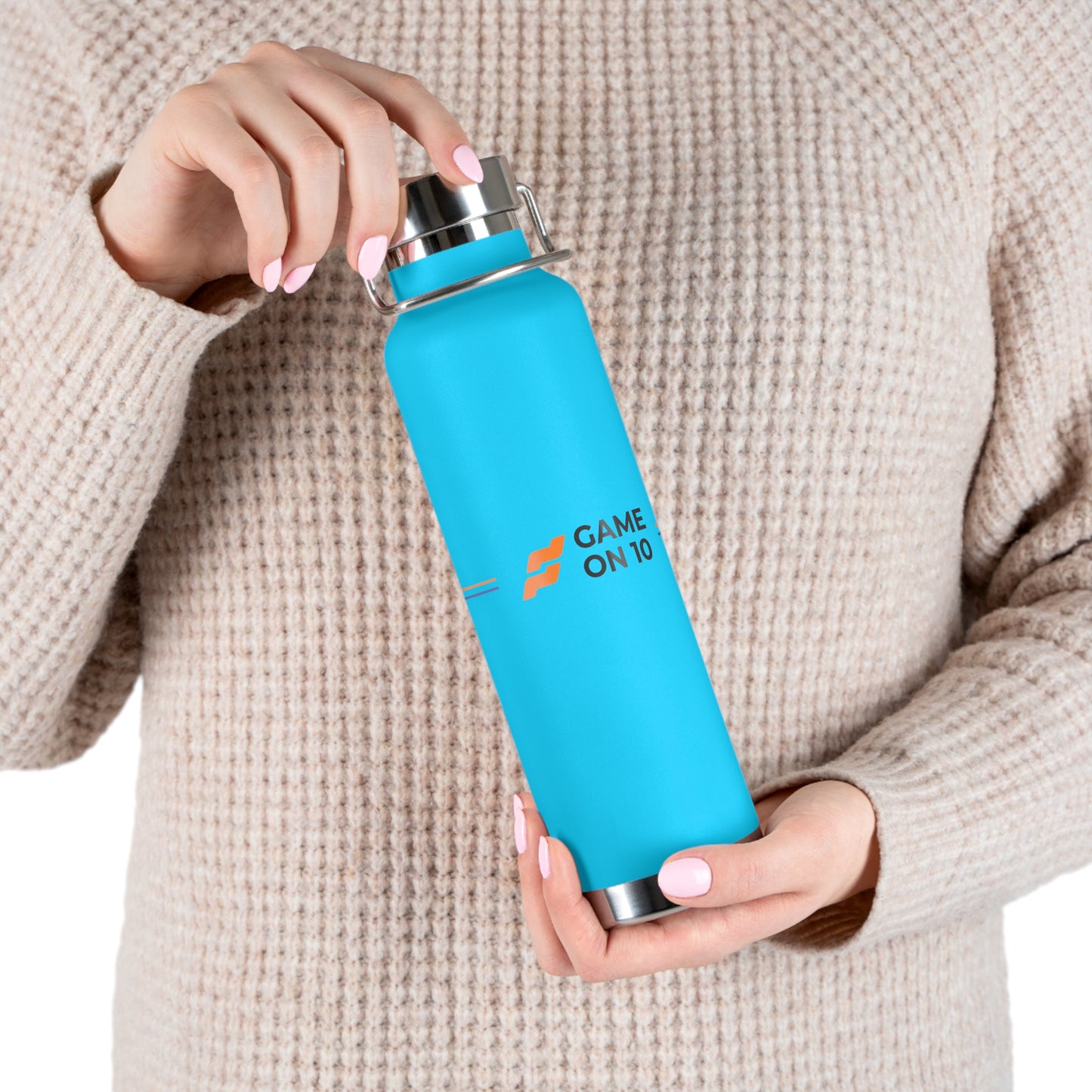Game on 10 Copper Insulated Water Bottle