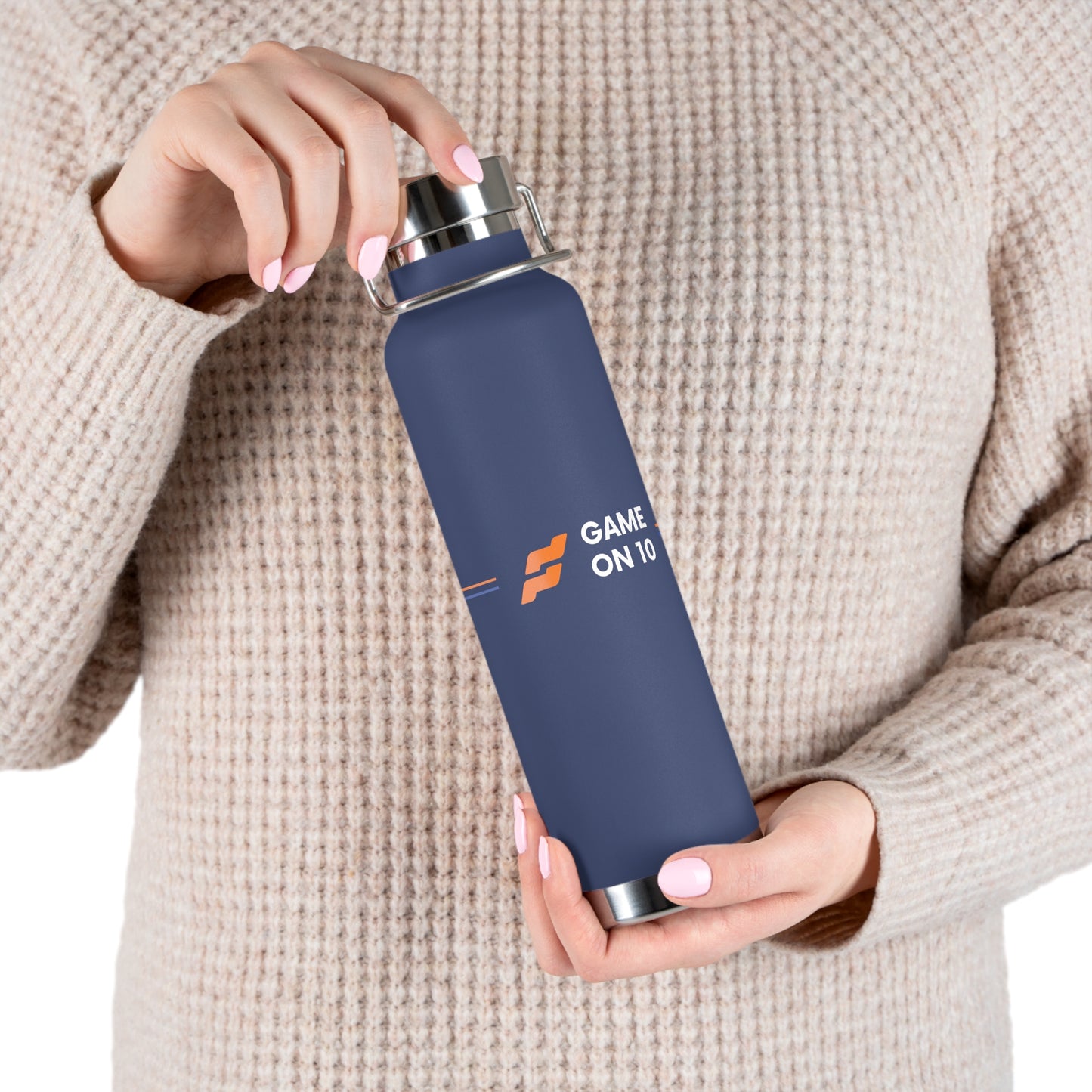 Game on 10 Copper Insulated Water Bottle