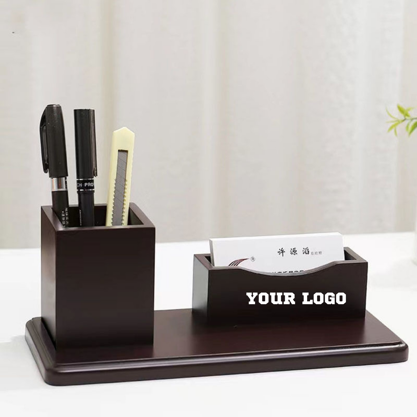 Desk Organizer Pen & Business Card Holder