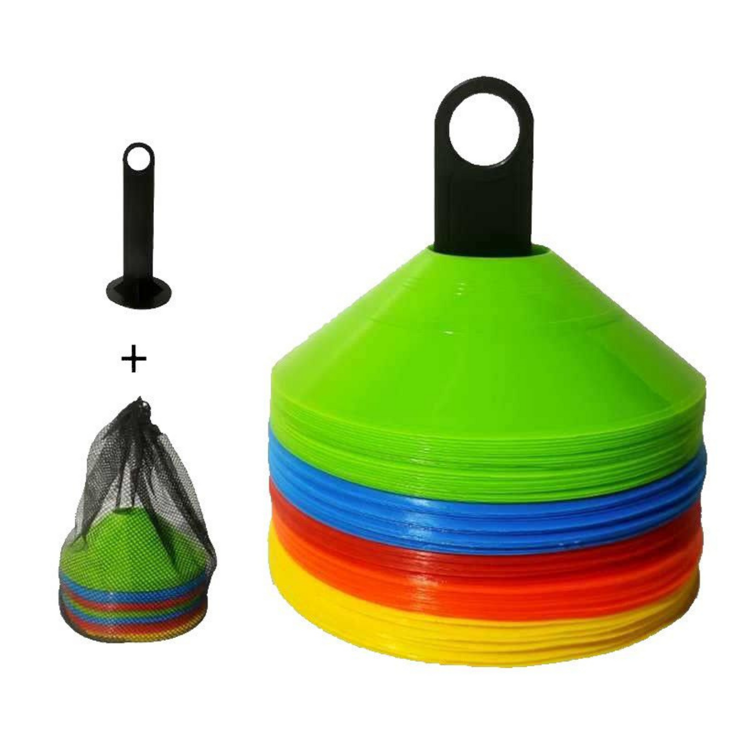 Training Cones with Mesh Bag & Holder