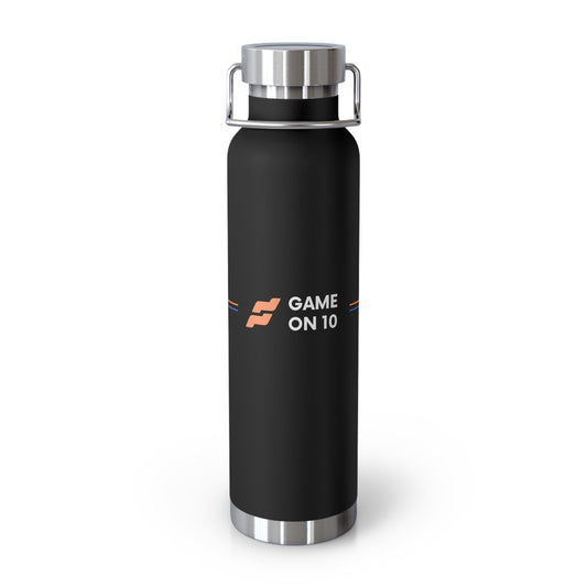 Game on 10 Copper Insulated Water Bottle