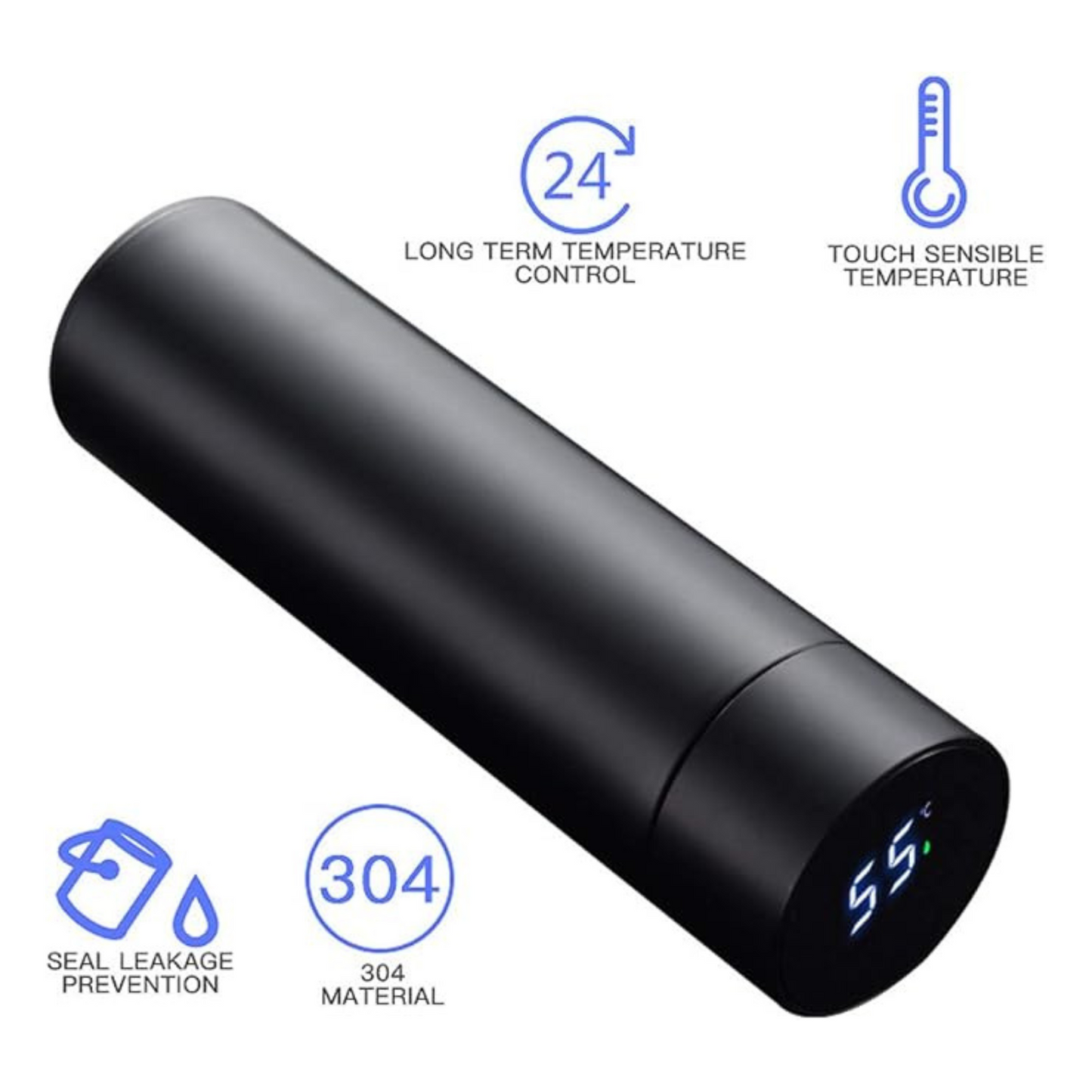 Custom Smart LED Temperature Display Water Bottle